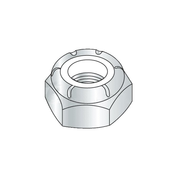 Newport Fasteners Nylon Insert Lock Nut, 1-1/4"-12, Steel, Grade A, Zinc Plated, 10 PK 768562-PR-10 - main